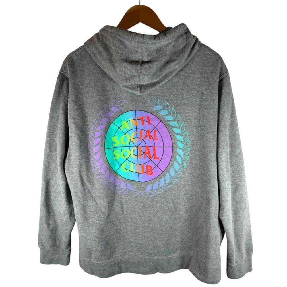 Anti Social Social Club 2021 Gunmetal Heather New World Boredom Hoodie Men’s M